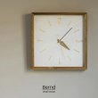 画像1: Bernd ベルント 掛け時計 壁掛け時計 時計 おしゃれ かわいい スイープ 静か 無音 壁時計 ウォールクロック 四角 北欧 ナチュラル レトロ アンティーク リビング ダイニング 寝室 インテリア ウッドフレーム インターフォルム (1)